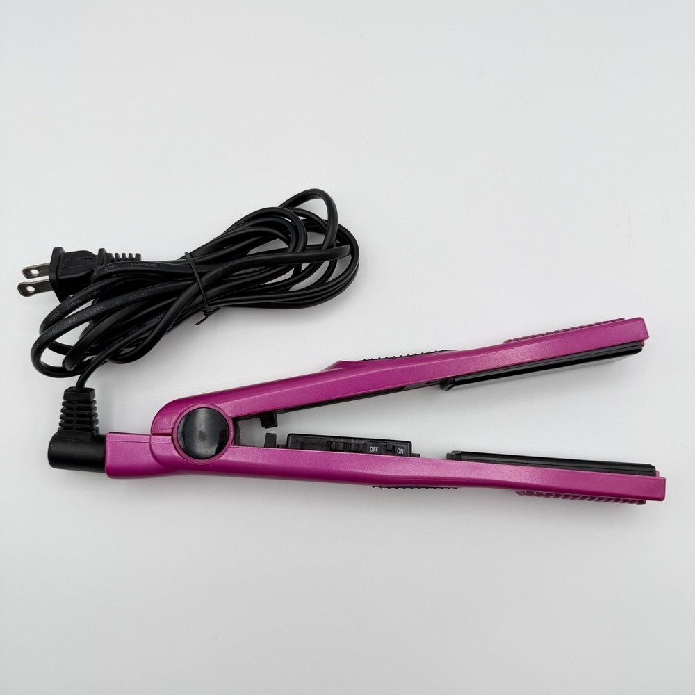 Helen of Troy Ceramic Ti Flat Iron Purple Hair Straightener‎ Adjustable Heat